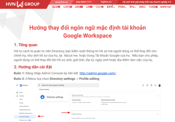 Hướng dẫn cho phép người dùng thay đổi ảnh đại diện trong Google Workspace